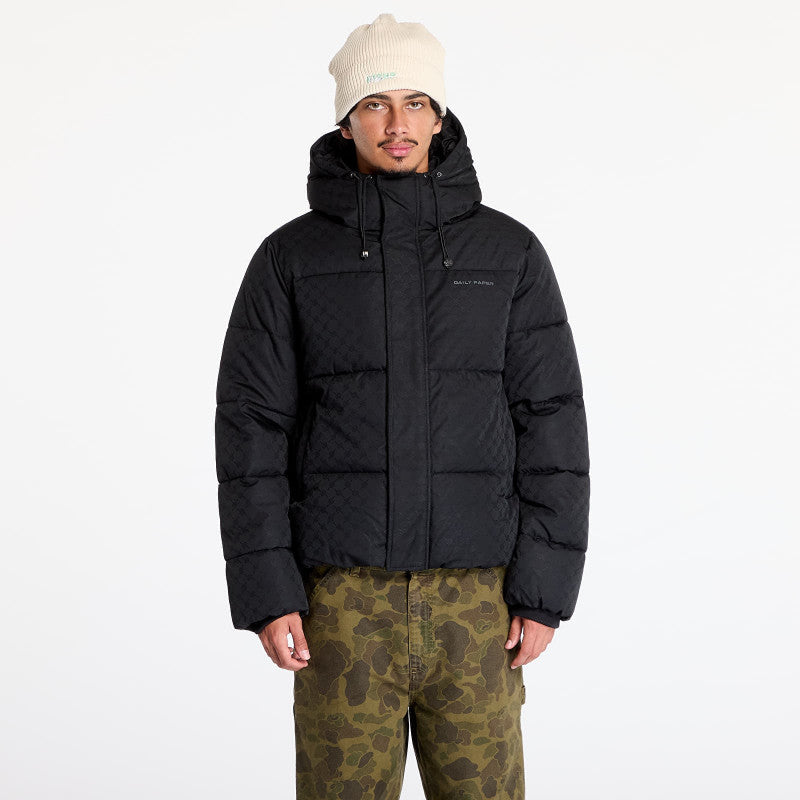Daily Paper Monogram Puffer Jacket Black