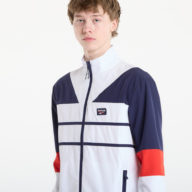 Reebok Heritage Logo Track Top White/ Navy/ Red