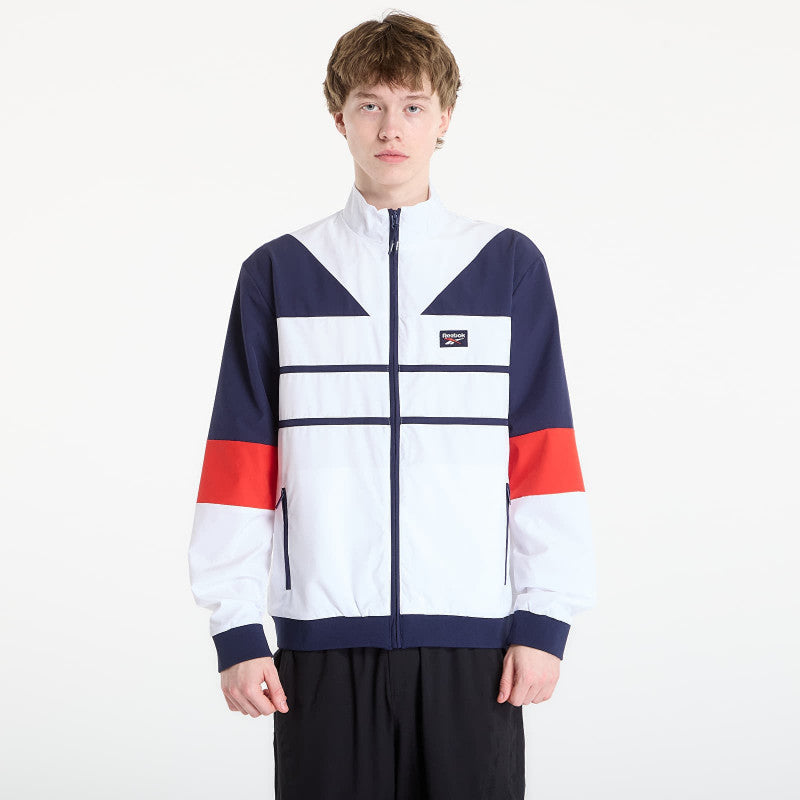 Reebok Heritage Logo Track Top White/ Navy/ Red