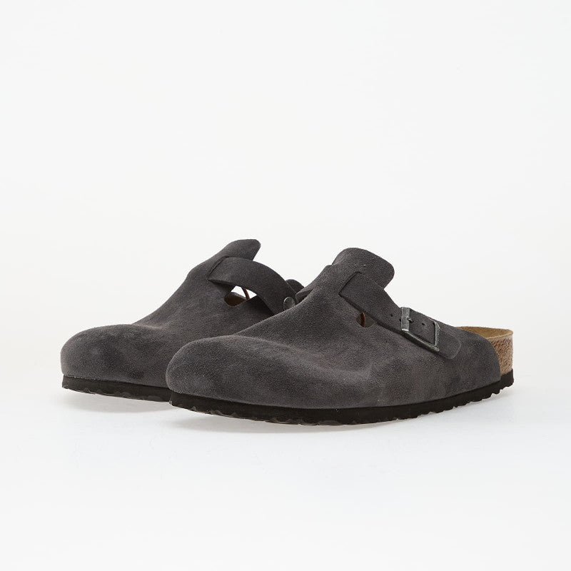 Birkenstock Boston Suede Leather Charcoal