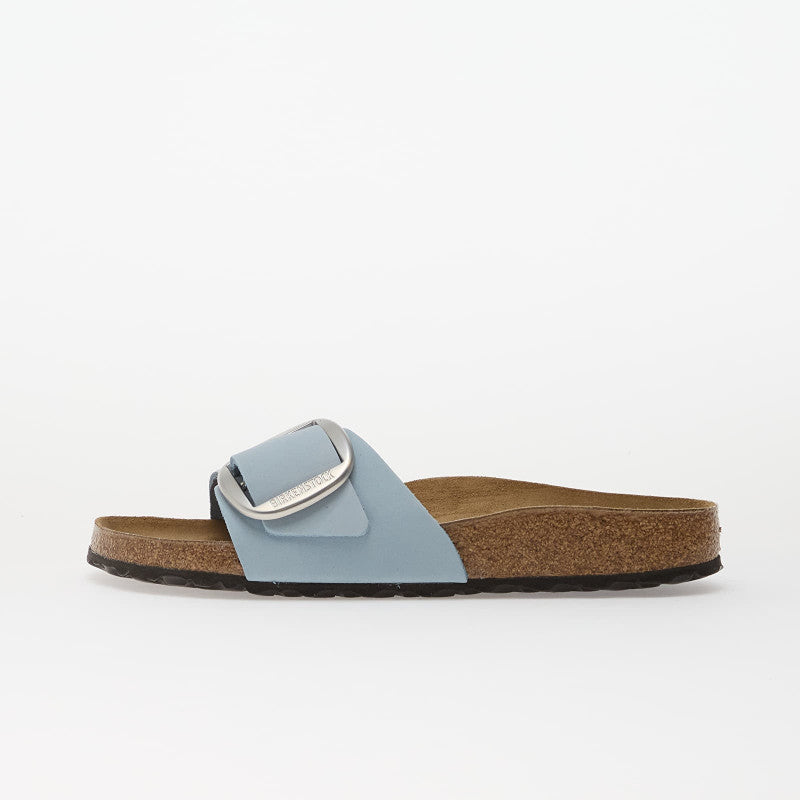 Birkenstock Madrid Big Buckle Nubuck Leather Women Baby Blue