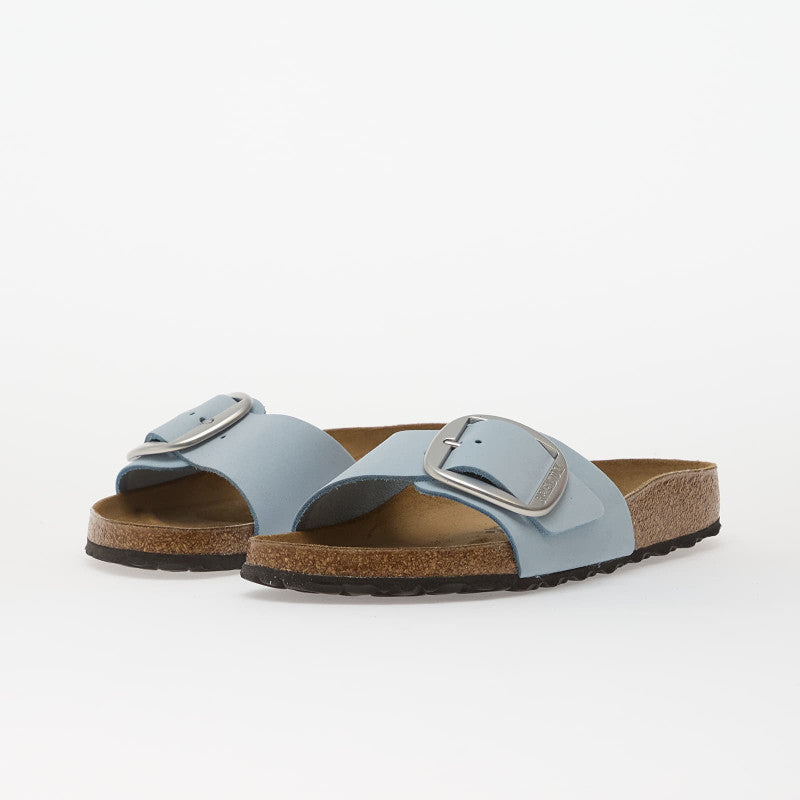 Birkenstock Madrid Big Buckle Nubuck Leather Women Baby Blue
