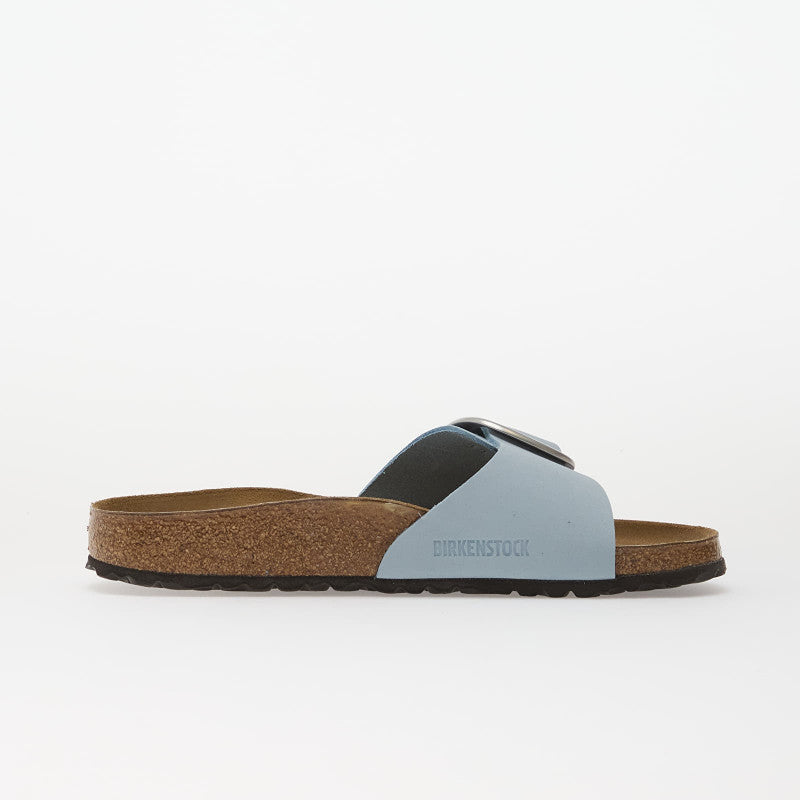 Birkenstock Madrid Big Buckle Nubuck Leather Women Baby Blue