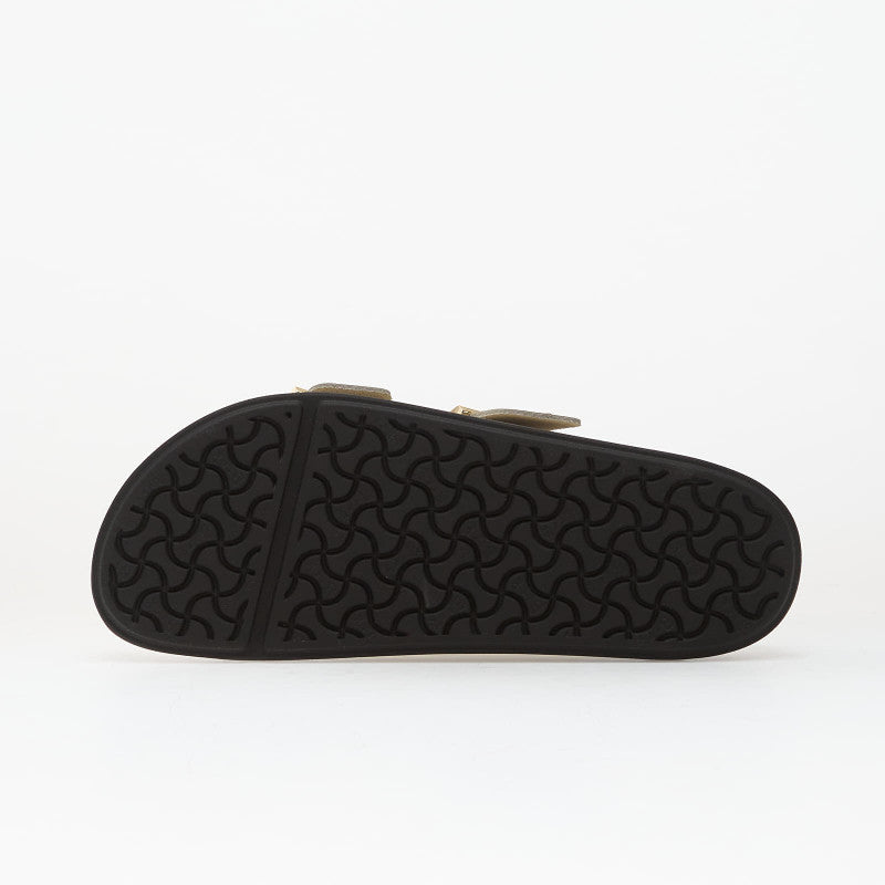 Birkenstock Arizona Droplet Buckle Natural Leather Patent Women High-Shine Ecru