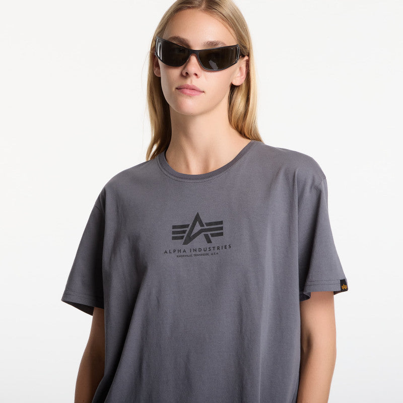 Alpha Industries Basic T-Shirt Contrast Stitch Grey Black/ Black