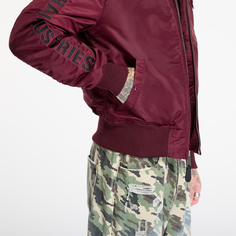 Alpha Industries MA-1 D-Tec Sleeve Embroidery Dark Cherry