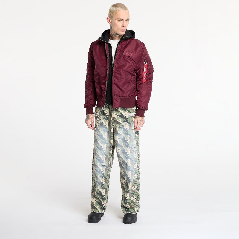 Alpha Industries MA-1 D-Tec Sleeve Embroidery Dark Cherry