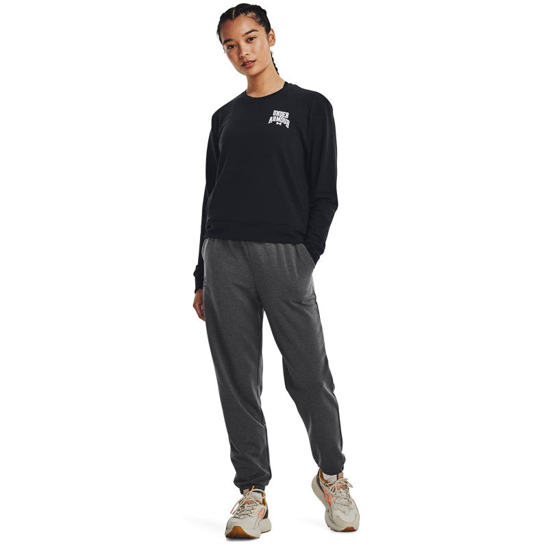 Under Armour Rival Terry Graphic Crew Black