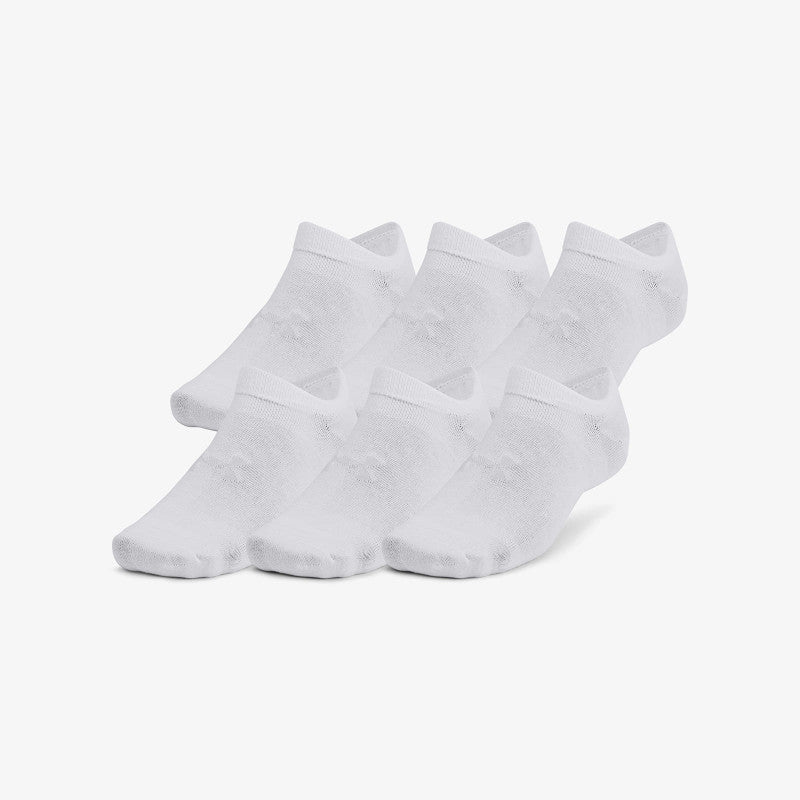 Under Armour Essential No Show 6pk White