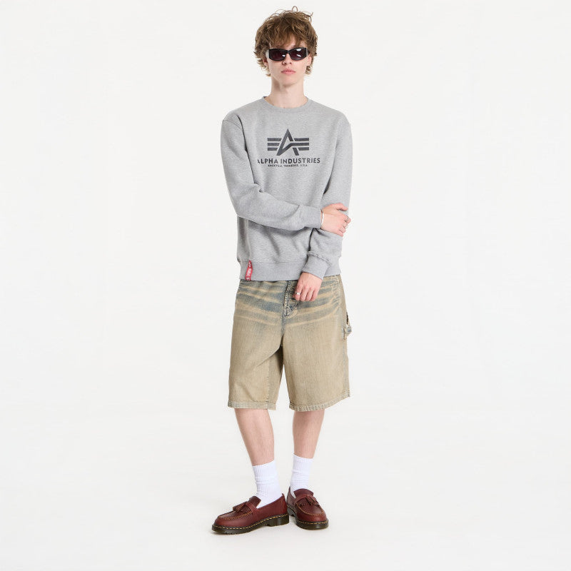Alpha Industries Basic Sweater melange šedá