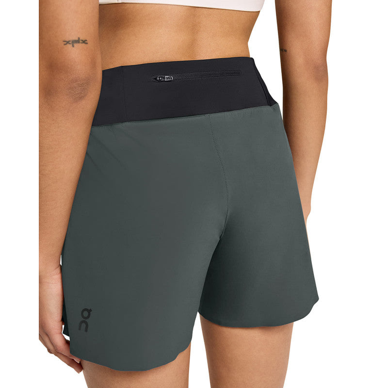 On 5" Running Shorts Lead/ Black