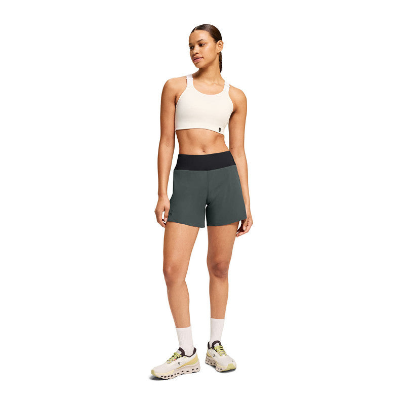 On 5" Running Shorts Lead/ Black