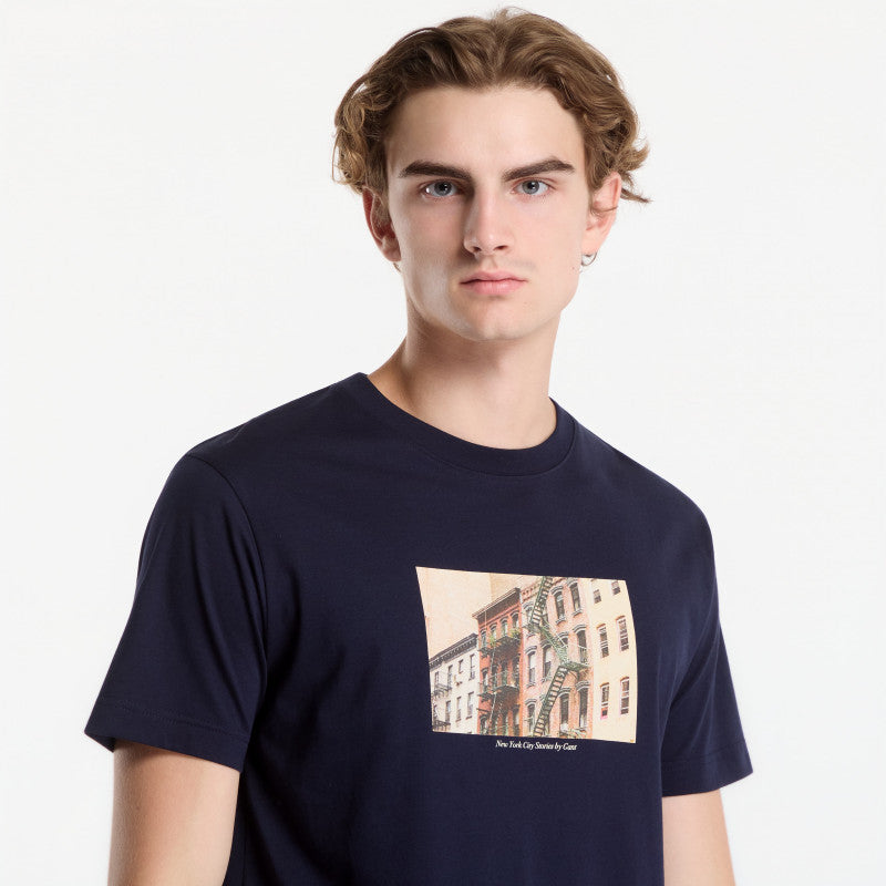 Gant Graphic Ss T-Shirt Evening Blue