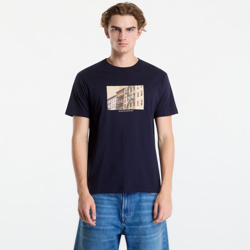 Gant Graphic Ss T-Shirt Evening Blue