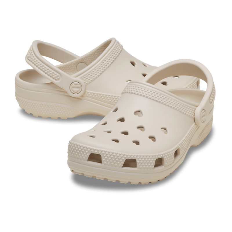 Crocs Classic Hearts Cut Out Clog Frappe