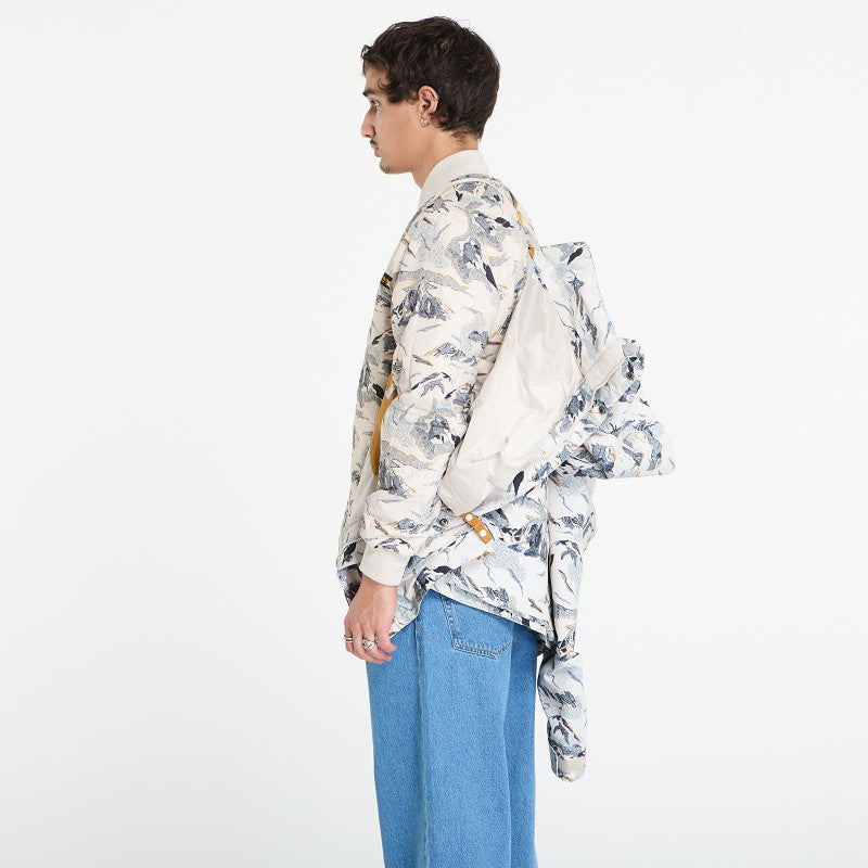 Columbia High Cascades™ Interchange Reversible Bomber Jacket Dark Stone Skylines