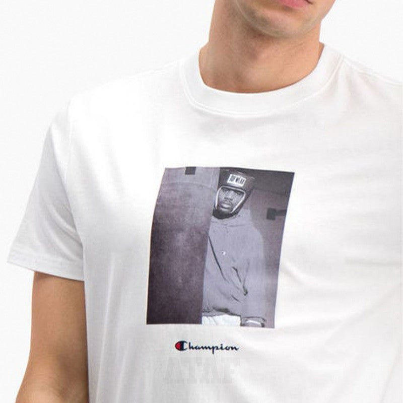 Champion Vintage Sports Icons Print Crewneck Tee White