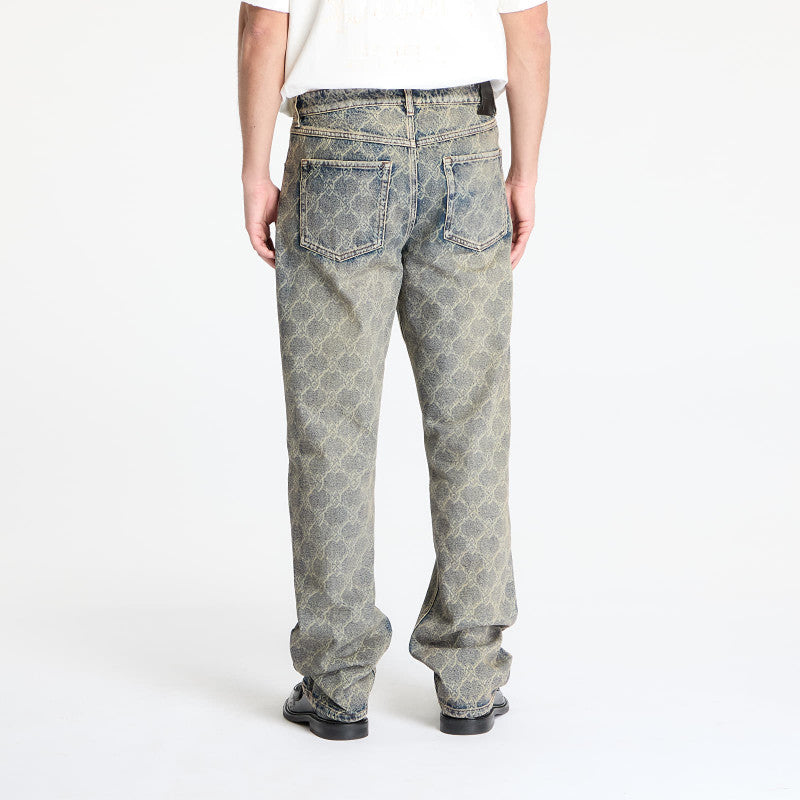 Jeansy Daily Paper Shield Laser Washed Jeans Blue