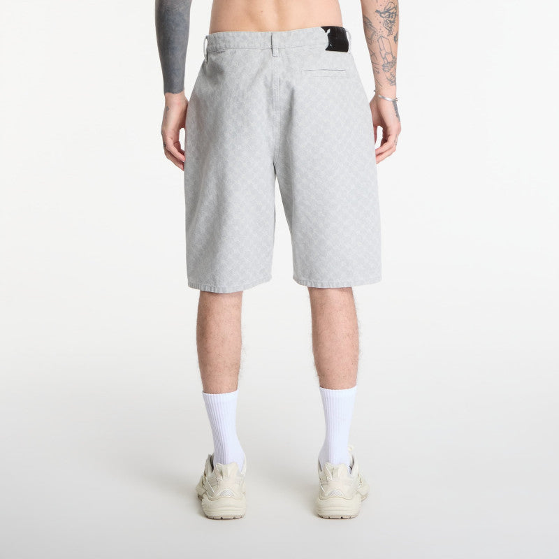 Daily Paper Washed Monogram Woven Shorts Grey