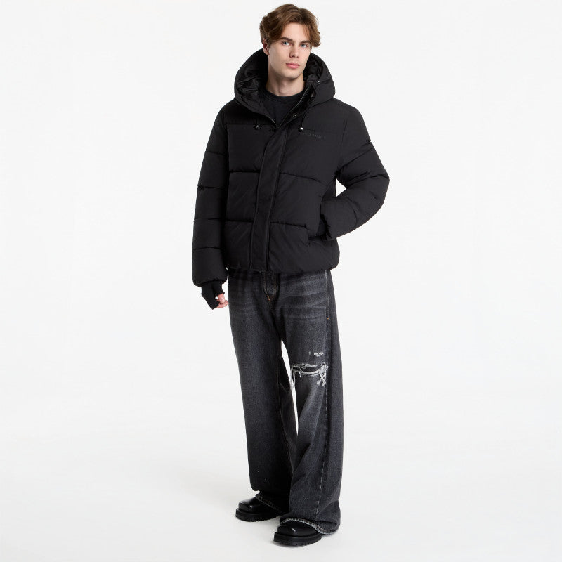 Daily Paper Sealed Monogram Puffer Jacket Black