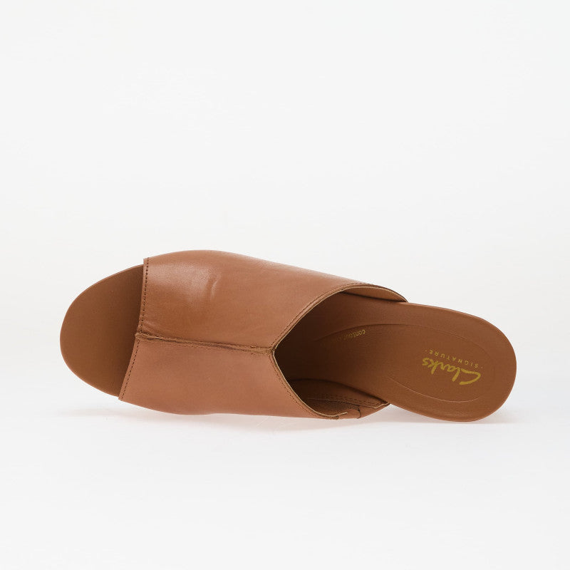 Clarks Sabina Mule Tan Leather