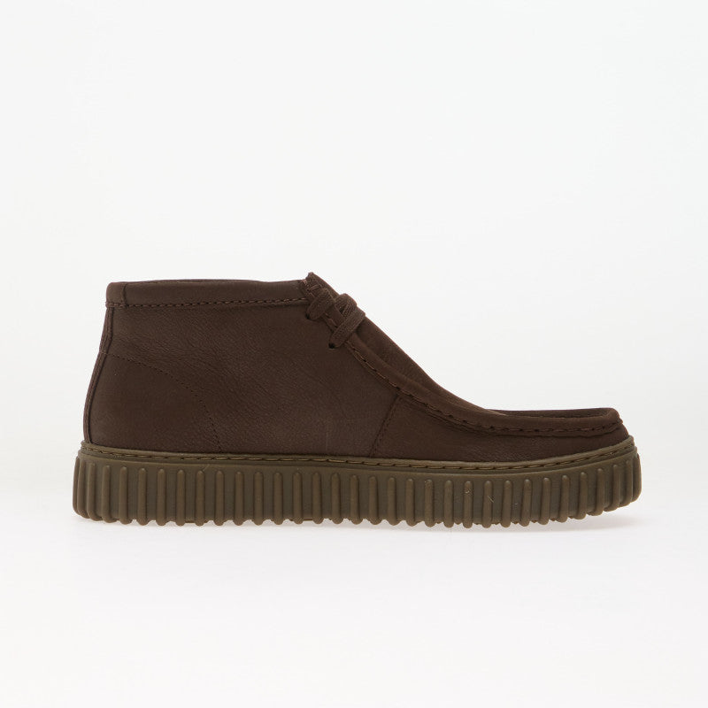 Clarks Torhill Hi Leather Dark Brown