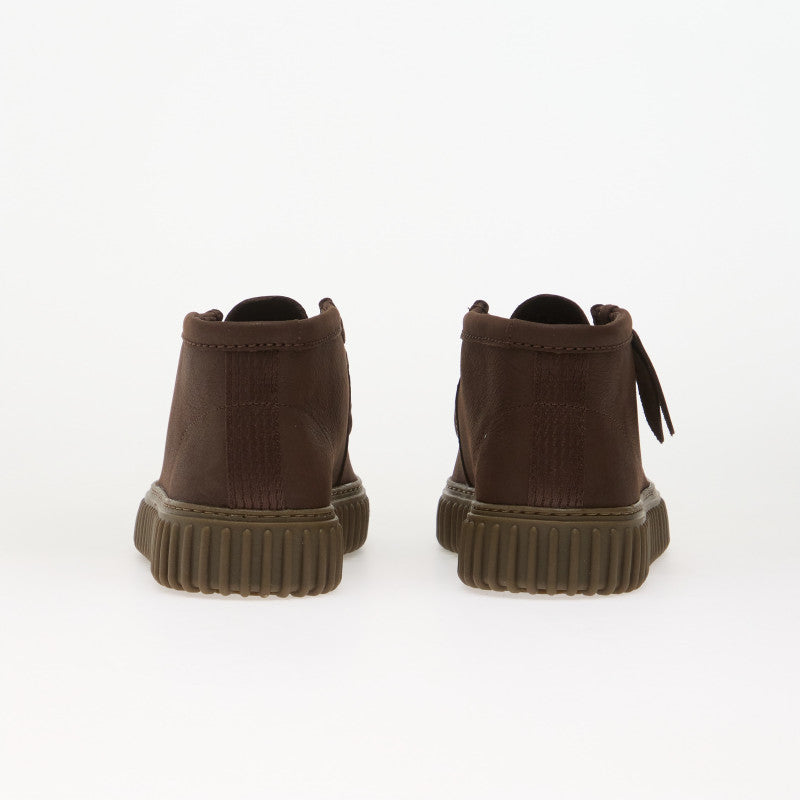 Clarks Torhill Hi Leather Dark Brown