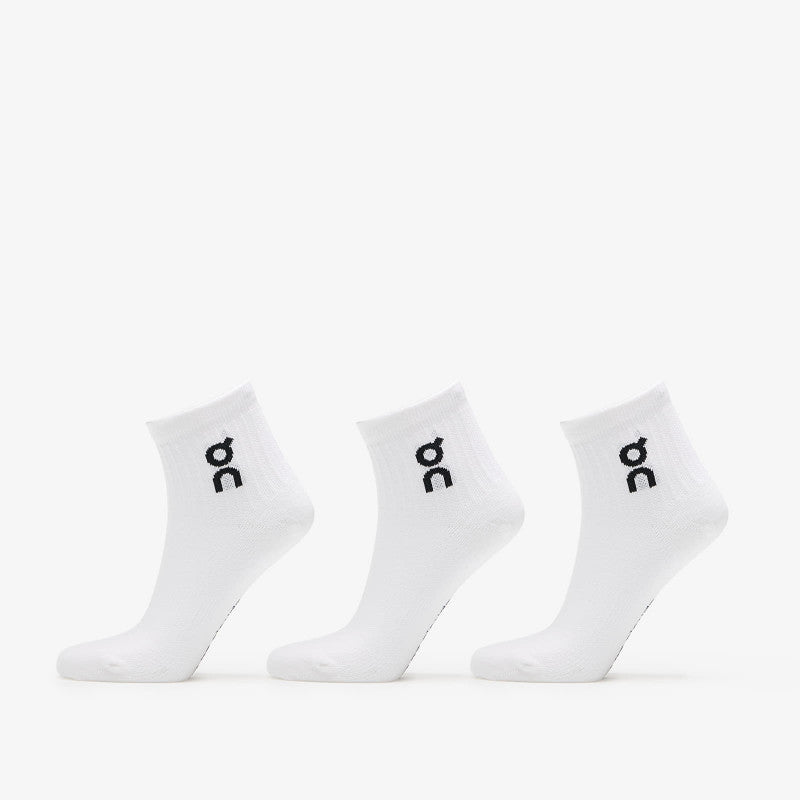 On Logo Sock Mid 3-Pack White