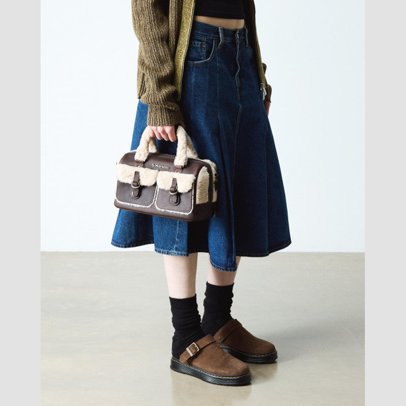 Dr. Martens Brookline Mule Dark Brown Bronx Suede
