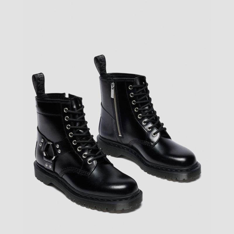 Dr. Martens 1460 Harness 8 Eye Boot Black Analine