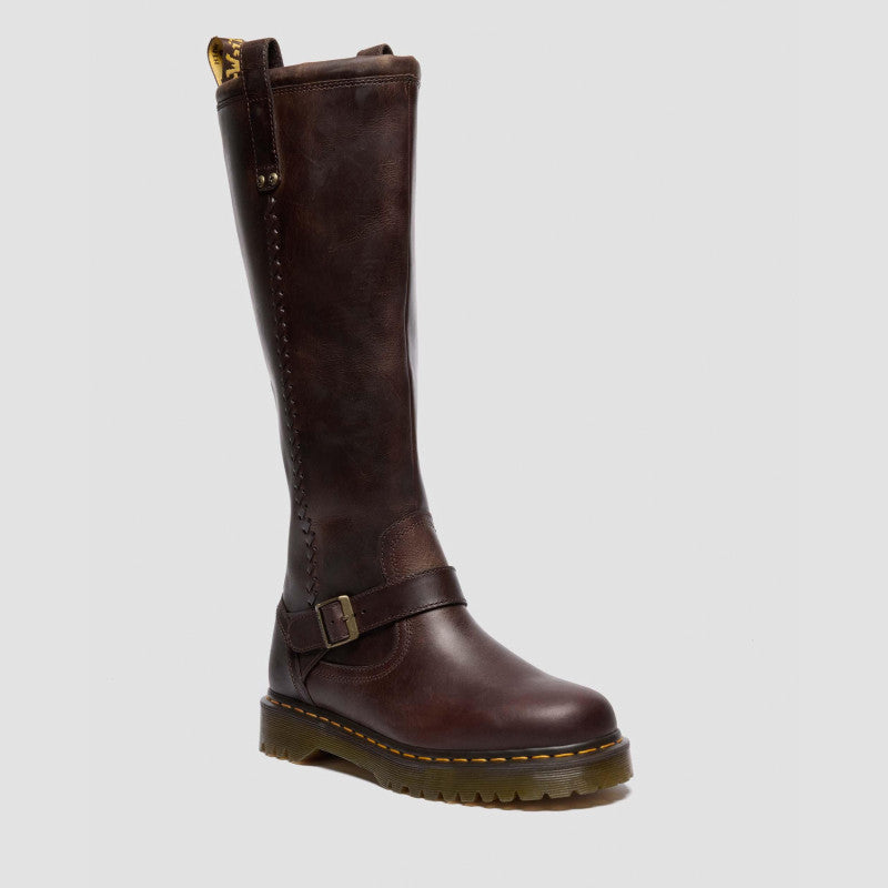 Dr. Martens Anistone BKR High Leg Dark Brown Crazy Horse