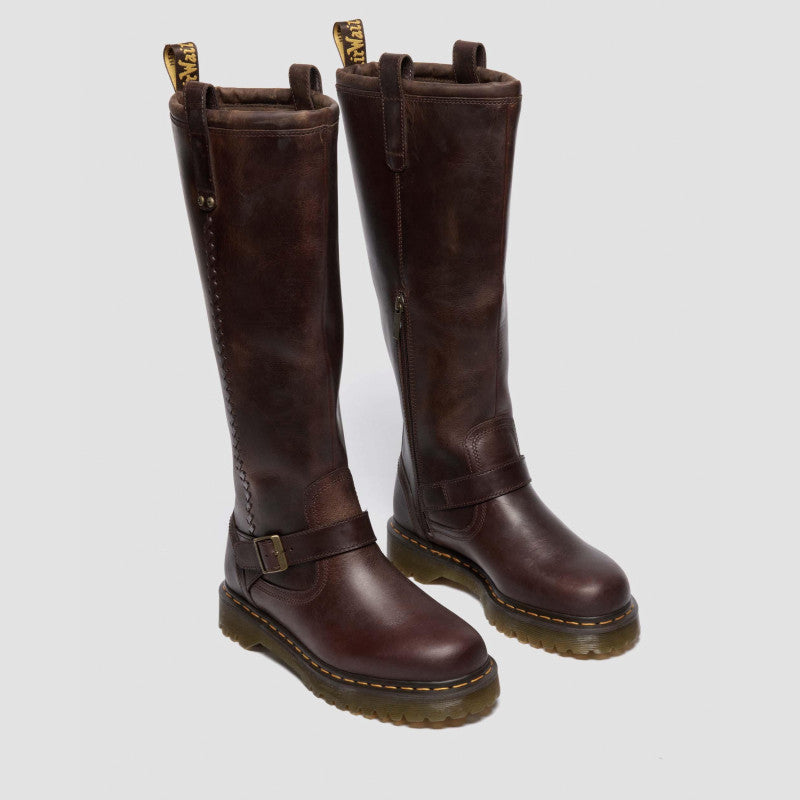 Dr. Martens Anistone BKR High Leg Dark Brown Crazy Horse