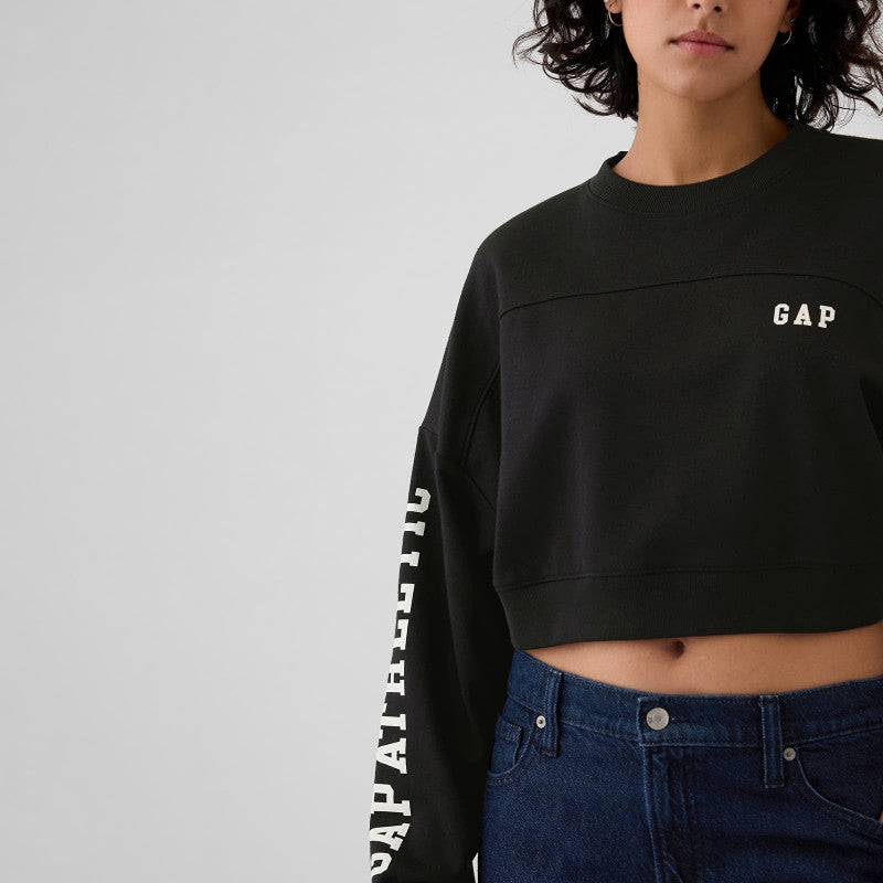 GAP Crop Sweatshirt True Black