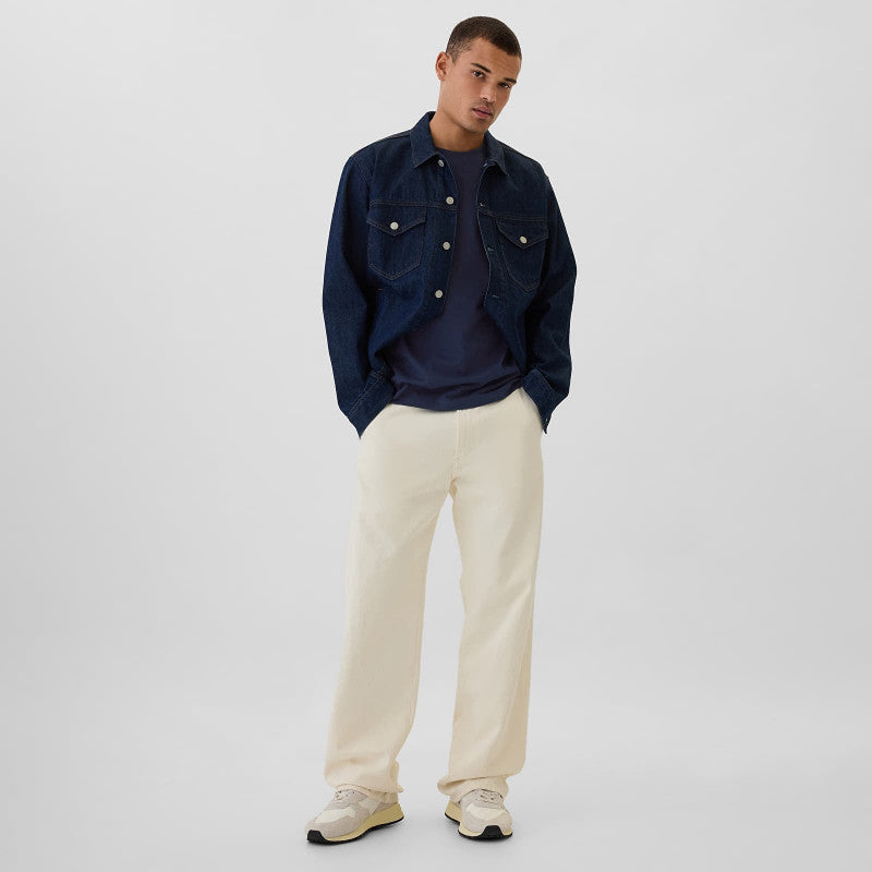 GAP Micro Logo Crew Tapestry Navy