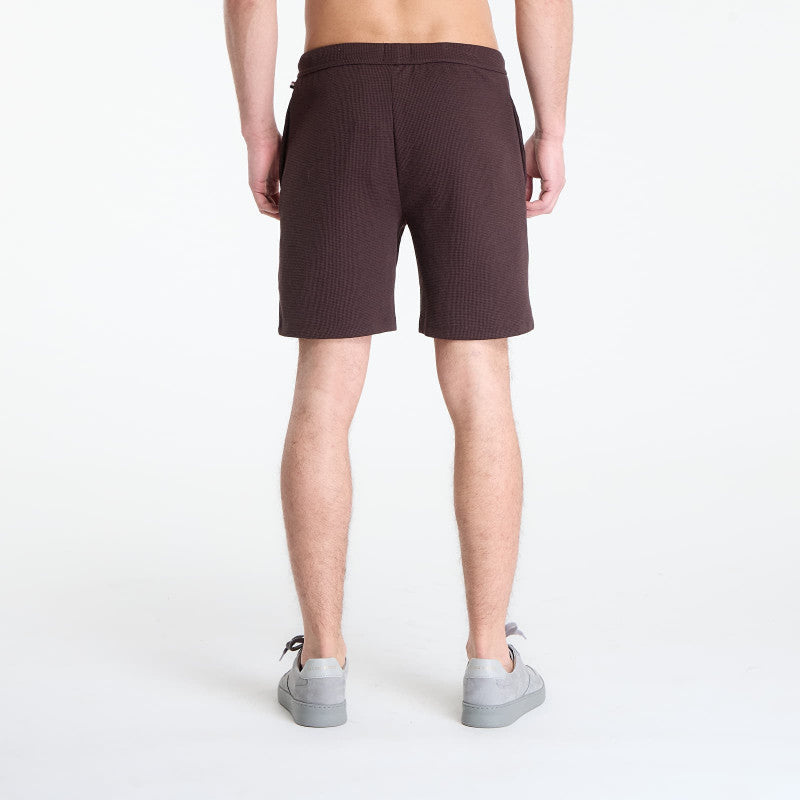 Hugo Boss Pyjama Shorts With Embroidered Logo Dark Brown