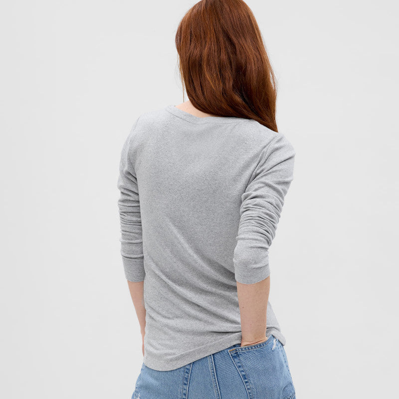 GAP Longsleeve Crewneck Modal Top Grey