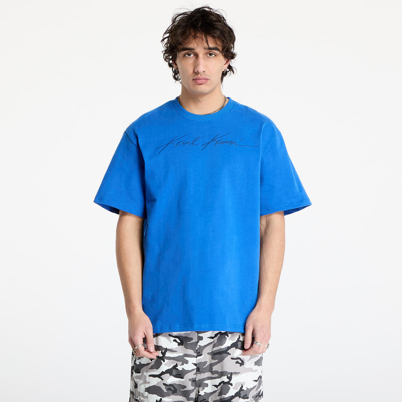 Karl Kani Autograph Heavy Jersey Boxy Tee Blue