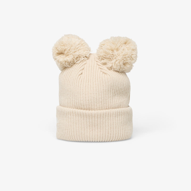 New Era Knit Medium MLB Double Pom Beanie New York Yankees Stone