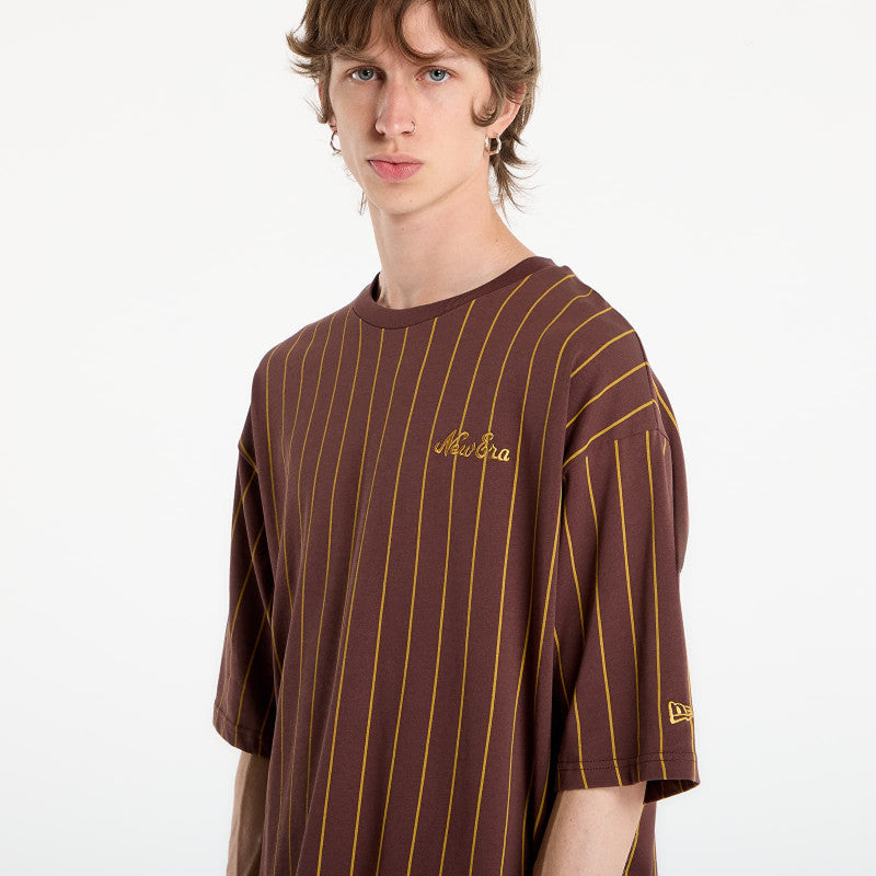 New Era Pinstripe Os Tee UNISEX Brown