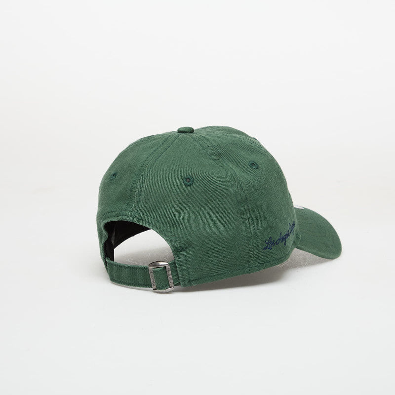 New Era 9TWENTY Los Angeles Dodgers MLB Washed Script Cilantro Green/ Navy