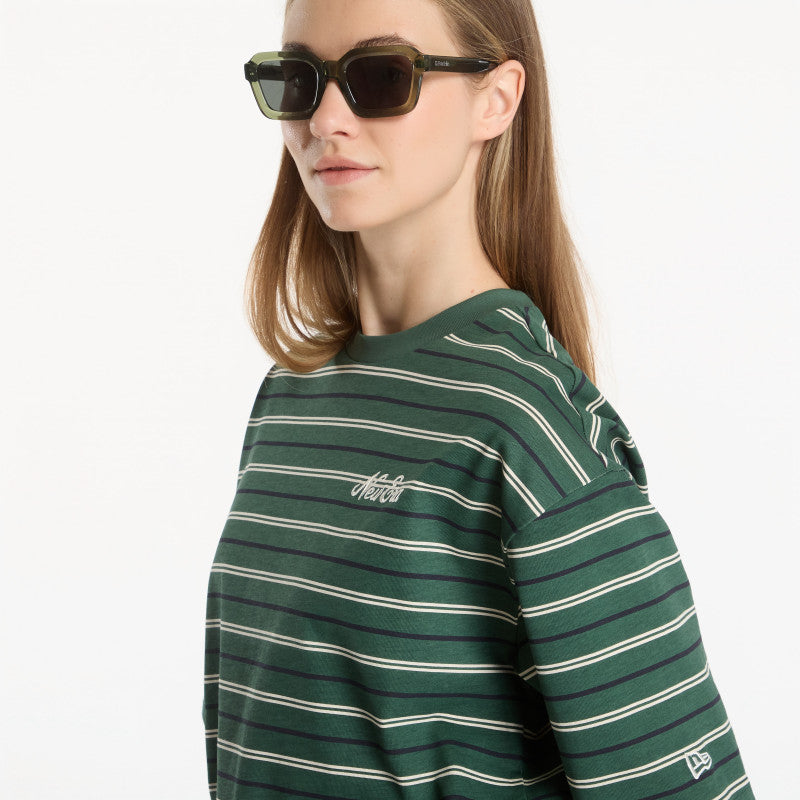 New Era Stripe OS Tee UNISEX Latte