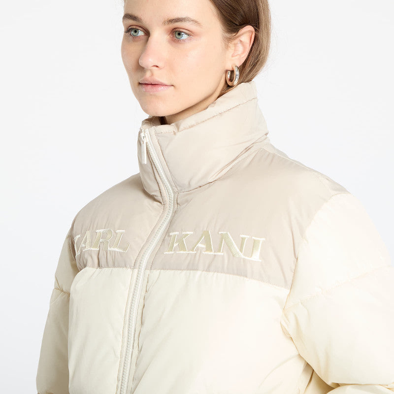 Karl Kani Retro Essential Puffer Jacket Off White/ Sand