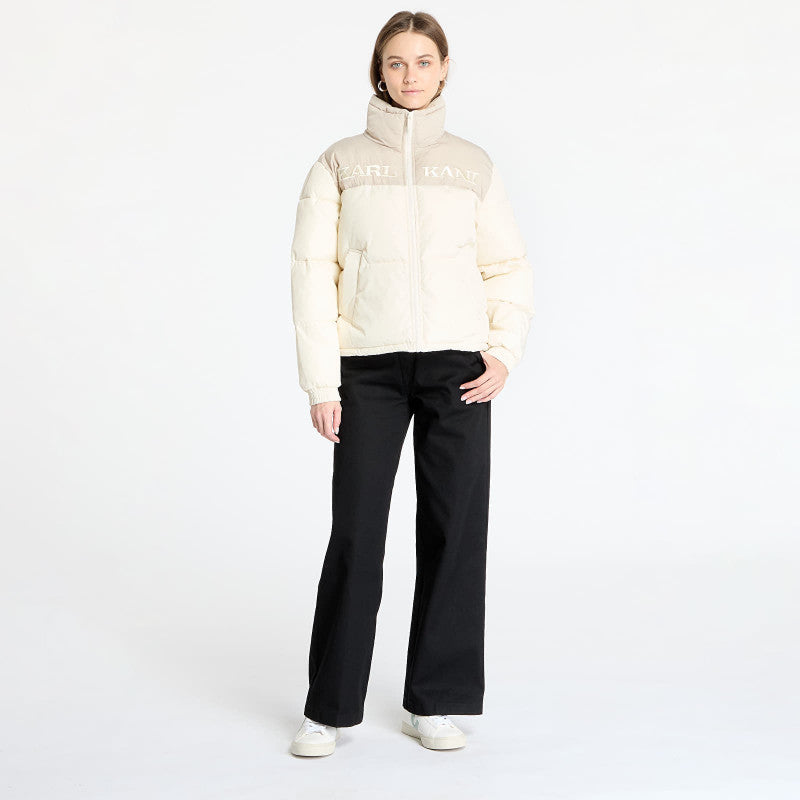 Karl Kani Retro Essential Puffer Jacket Off White/ Sand