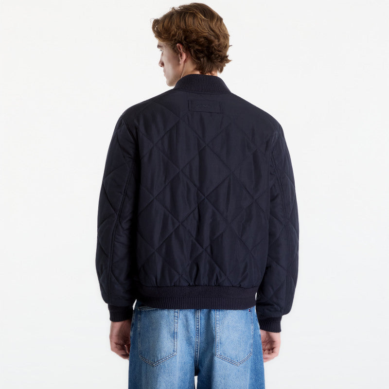 Gant Reversible Quilted Bomber Jacket Evening Blue