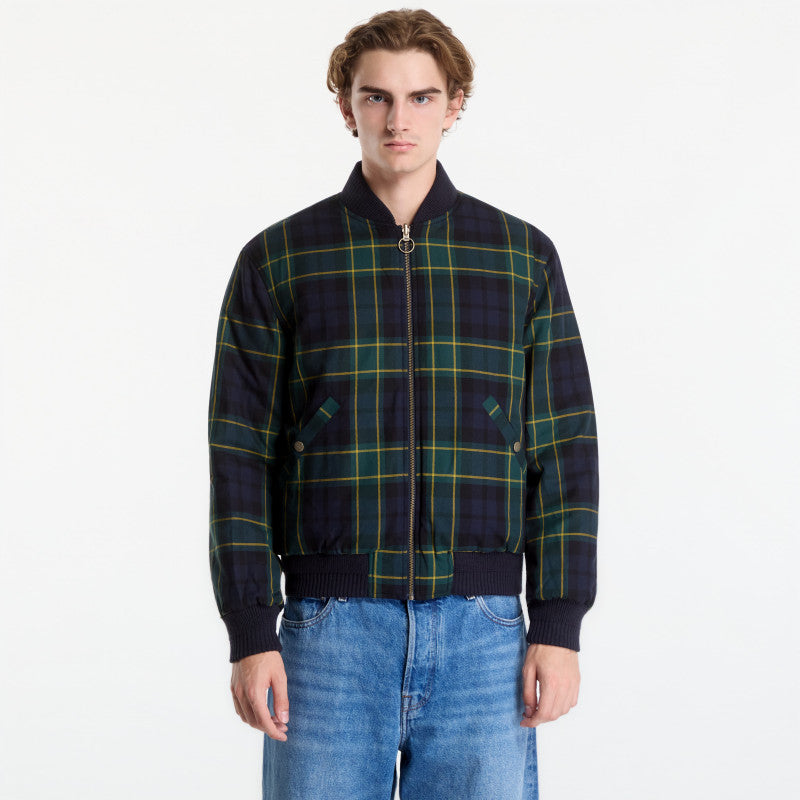 Gant Reversible Quilted Bomber Jacket Evening Blue