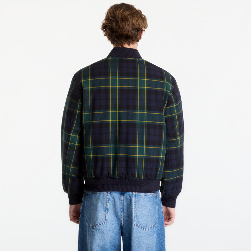 Gant Reversible Quilted Bomber Jacket Evening Blue
