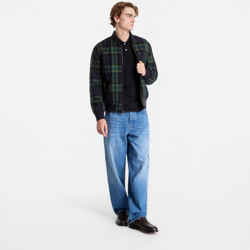Gant Reversible Quilted Bomber Jacket Evening Blue