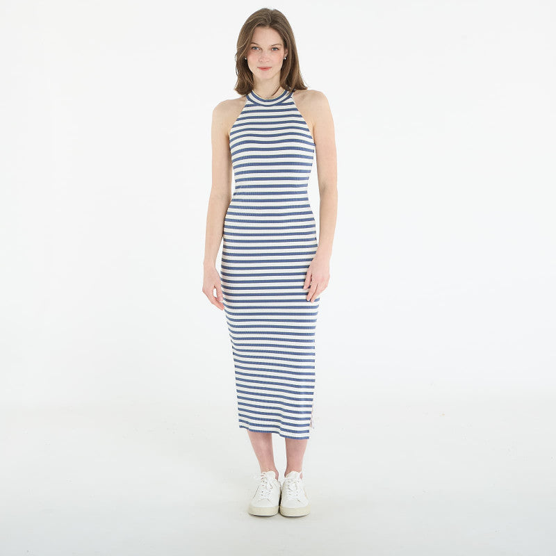 Sukienka EA7 Emporio Armani Train Costa Dress Fancy Stripe Blue