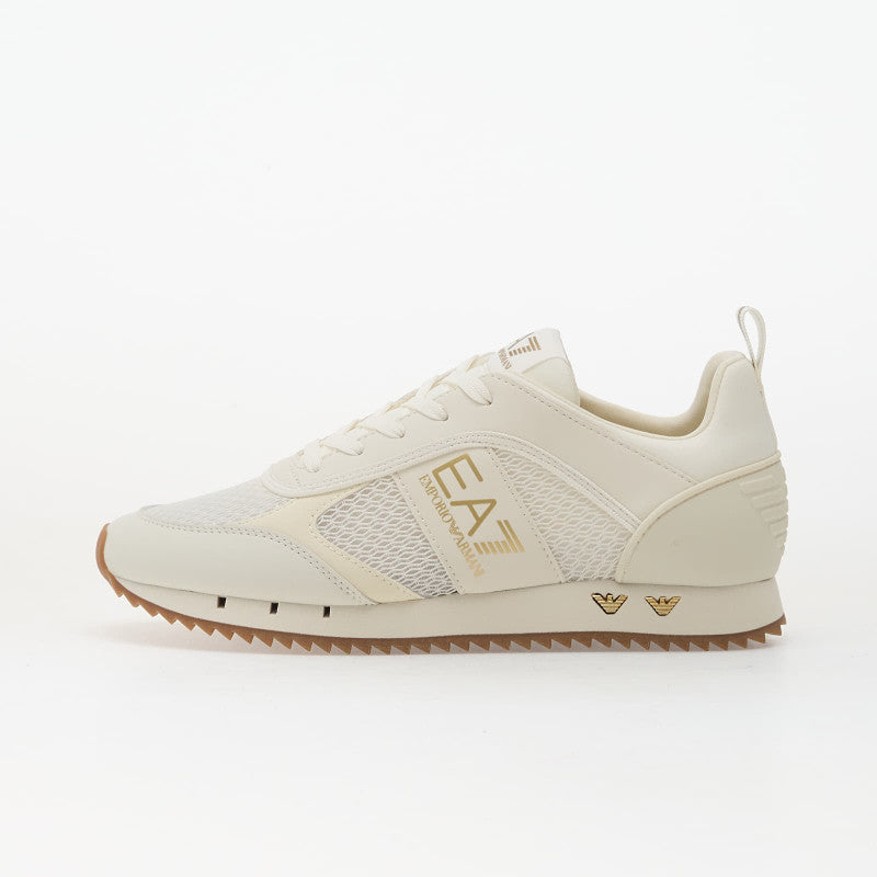 EA7 Emporio Armani Sneaker Blac Triple Off White/ Gold Logo/ Hon