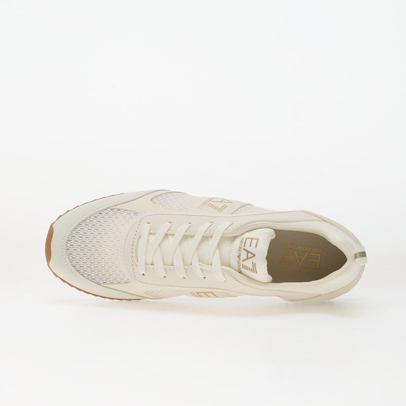 EA7 Emporio Armani Sneaker Blac Triple Off White/ Gold Logo/ Hon